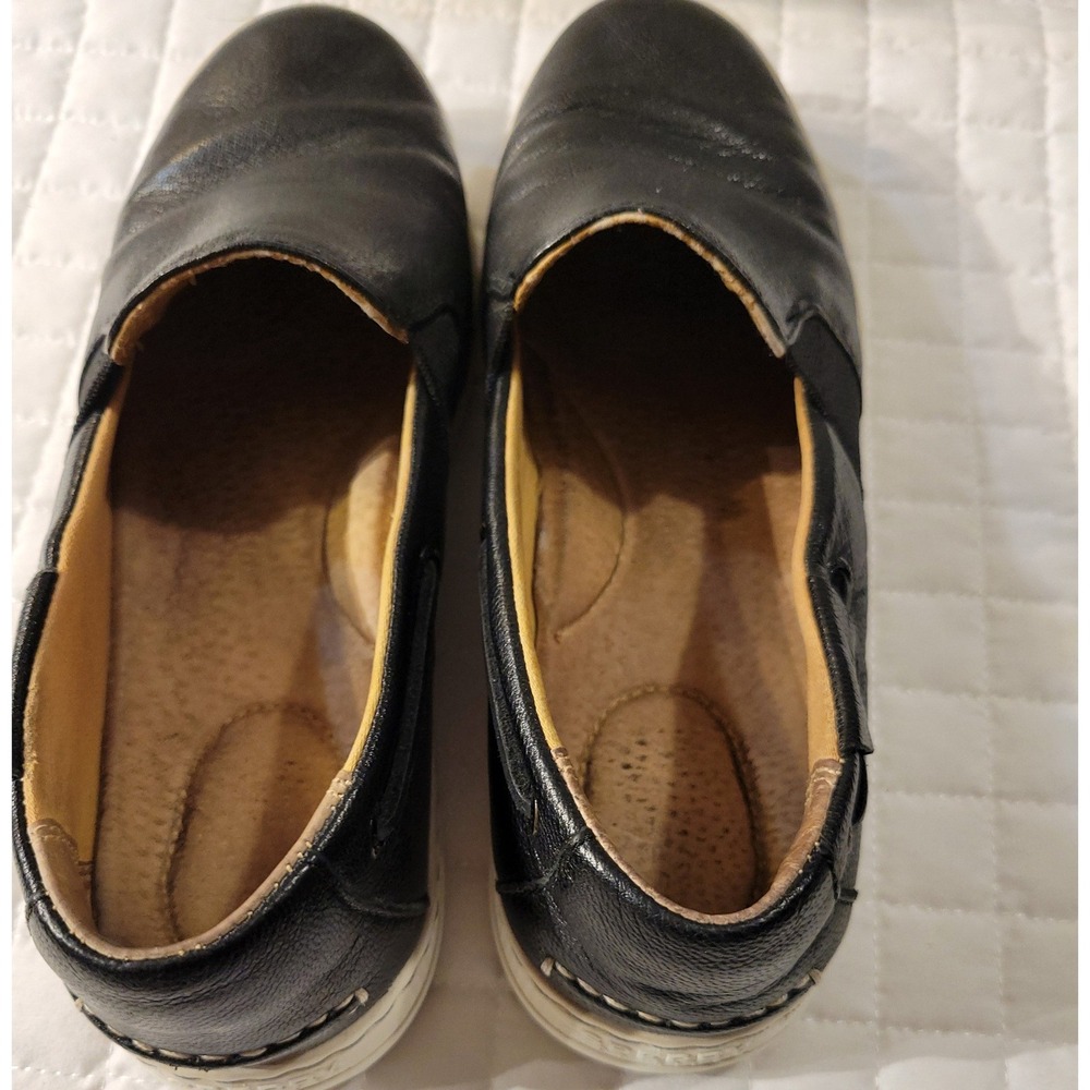 Sperry Top-Sider Women 7M Black Leather Slip On Loafers Sneakers Streetwear Chic - Picture 4 of 7